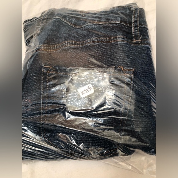 Knox Rose Midrise Straight Leg Blue Cotton Embroidered Side Striped Jeans Size 4 - Picture 15 of 16